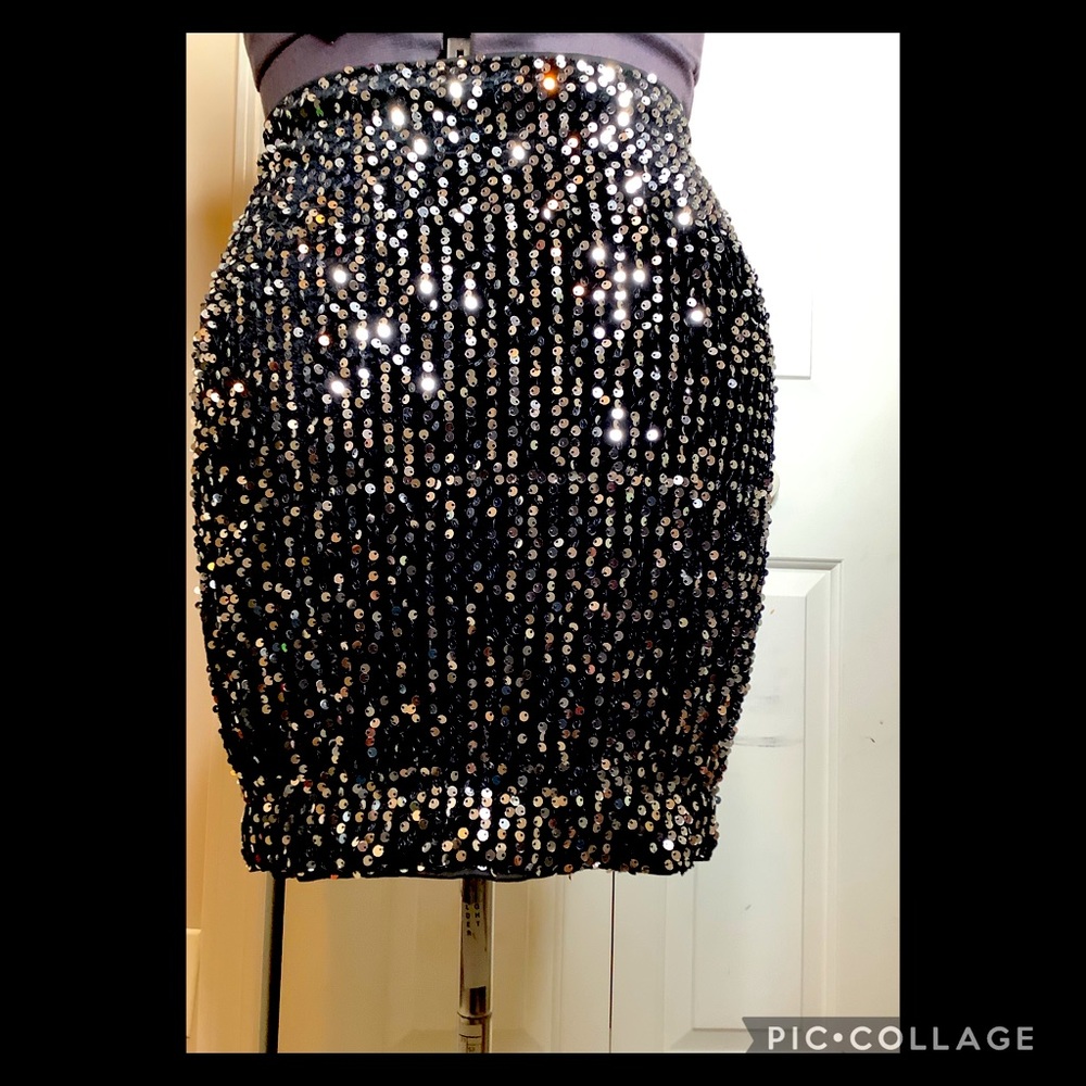 Sequin Black Skirt